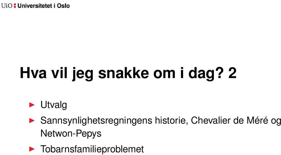 Sannsynlighetsregningens