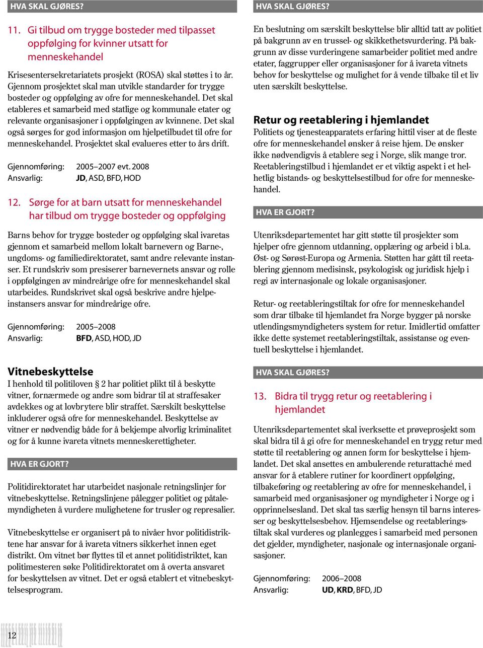 Det skal etableres et samarbeid med statlige og kommunale etater og relevante organisasjoner i oppfølgingen av kvinnene.