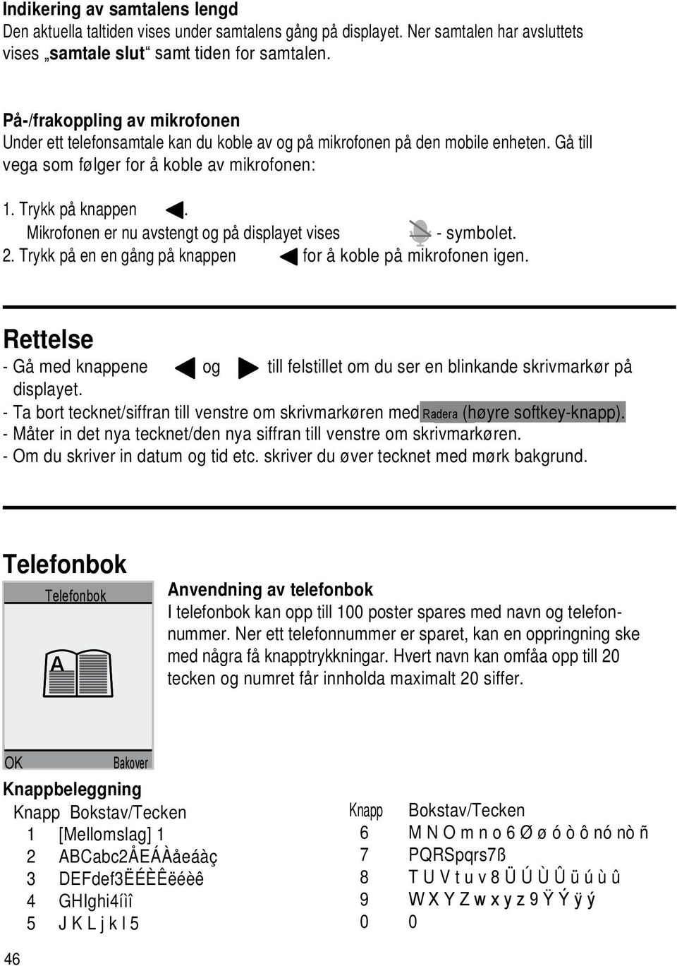 2. Trykk på en en gång på knappen for å koble på mikrofonen igen. Rettelse - Gå med knappene og till felstillet om du ser en blinkande skrivmarkør på displayet.