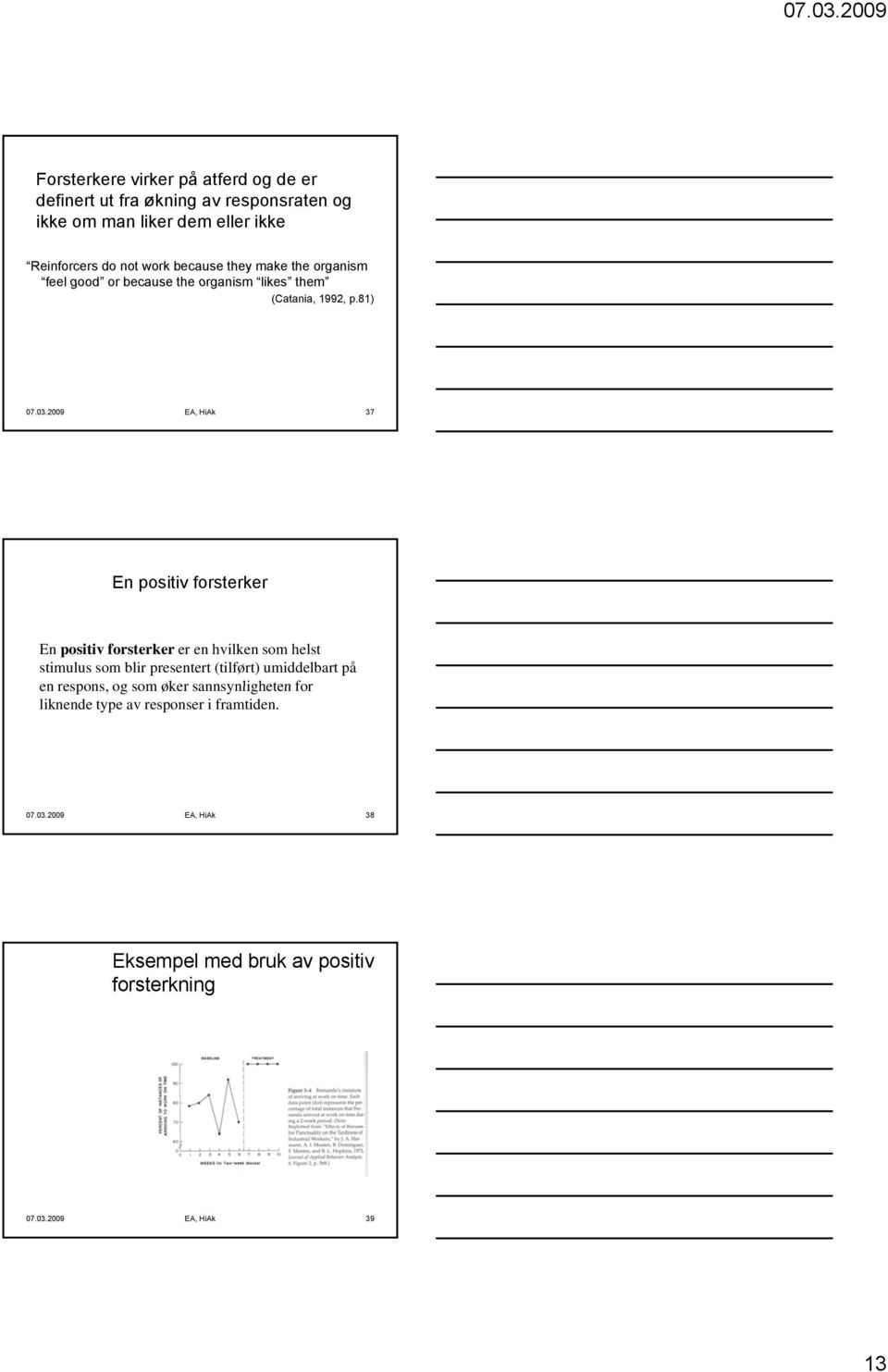 2009 EA, HiAk 37 En positiv forsterker En positiv forsterker er en hvilken som helst stimulus som blir presentert (tilført) umiddelbart på