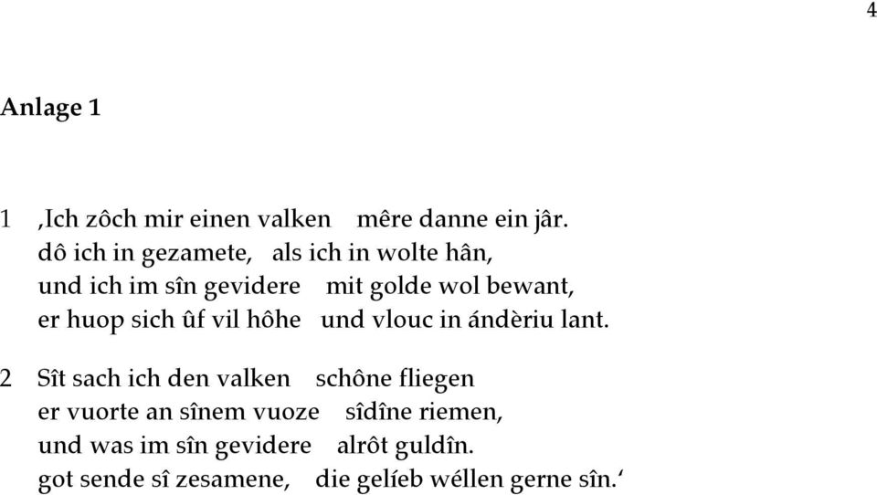 huop sich ûf vil hôhe und vlouc in ándèriu lant.