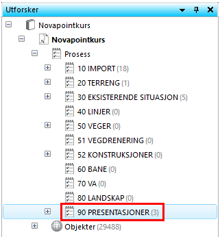 2. Stå på riktig sted i utforskeren slik som vist: Pek på Vis og Tverrprofil slik som vist