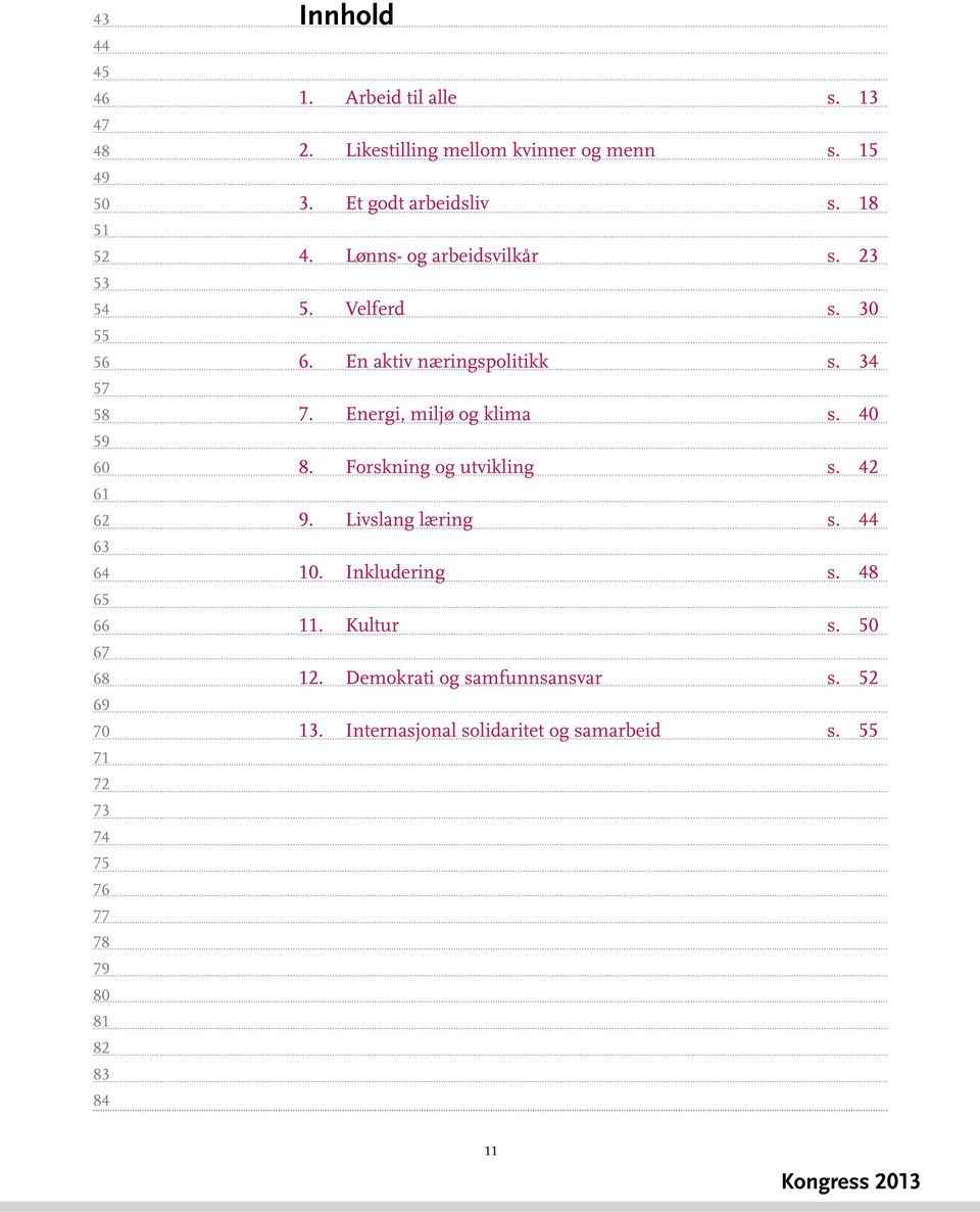 Velferd s. 30 6. En aktiv næringspolitikk s. 34 7. Energi, miljø og klima s. 40 8. Forskning og utvikling s. 42 9. Livslang læring s.