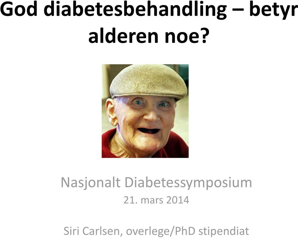 Nasjonalt Diabetessymposium 21.