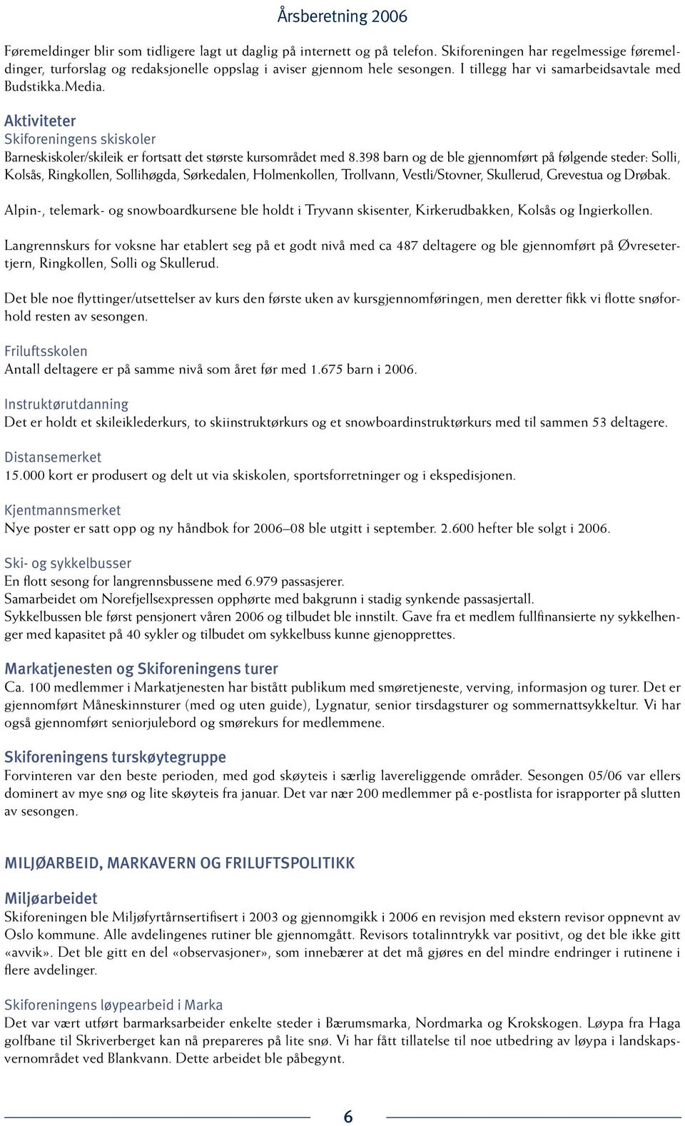 398 barn og de ble gjennomført på følgende steder: Solli, Kolsås, Ringkollen, Sollihøgda, Sørkedalen, Holmenkollen, Trollvann, Vestli/Stovner, Skullerud, Grevestua og Drøbak.