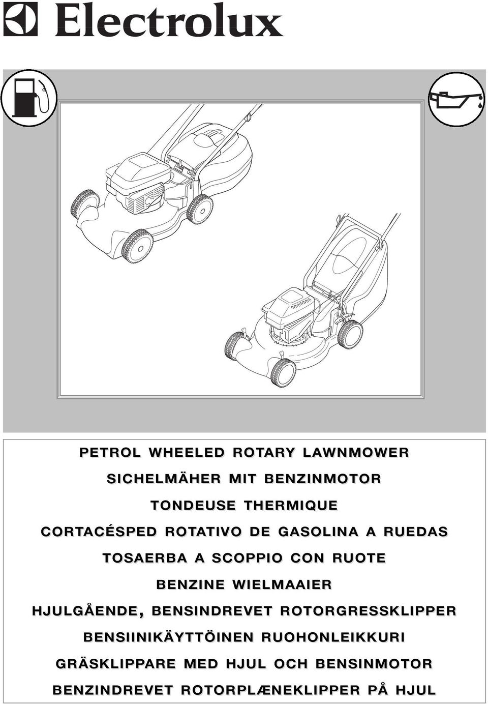 BENZINE WIELMAAIER HJULGÅENDE, BENSINDREVET ROTORGRESSKLIPPER BENSIINIKÄYTTÖINEN