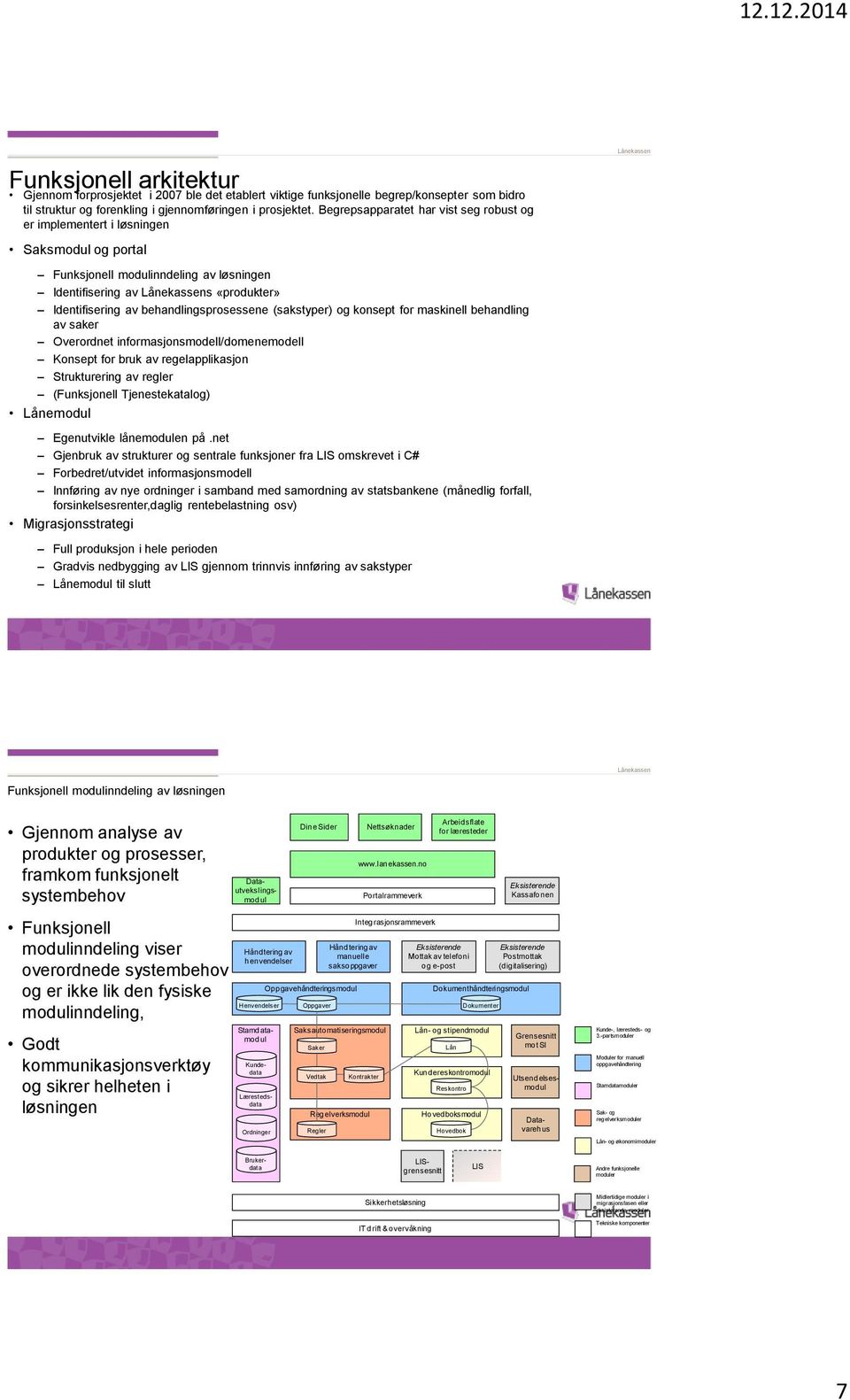 (sakstyper) og konsept for maskinell behandling av saker Overordnet informasjonsmodell/domenemodell Konsept for bruk av regelapplikasjon Strukturering av regler (Funksjonell Tjenestekatalog)