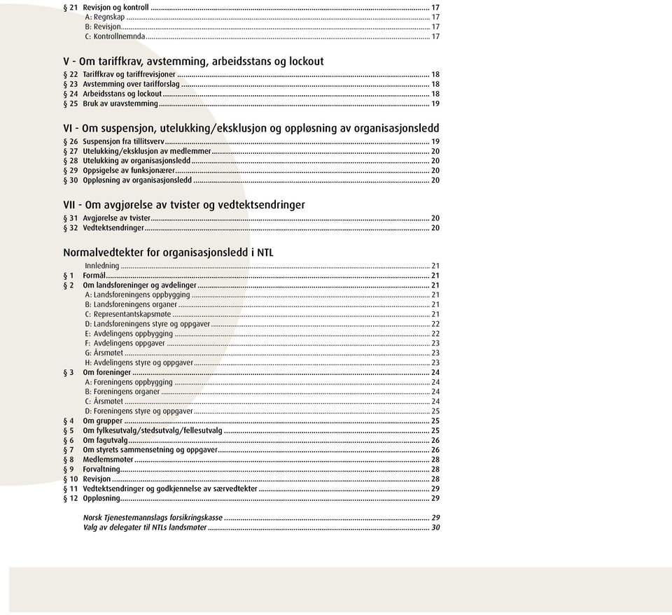 .. 19 VI - Om suspensjon, utelukking/eksklusjon og oppløsning av organisasjonsledd 26 Suspensjon fra tillitsverv... 19 27 Utelukking/eksklusjon av medlemmer... 20 28 Utelukking av organisasjonsledd.