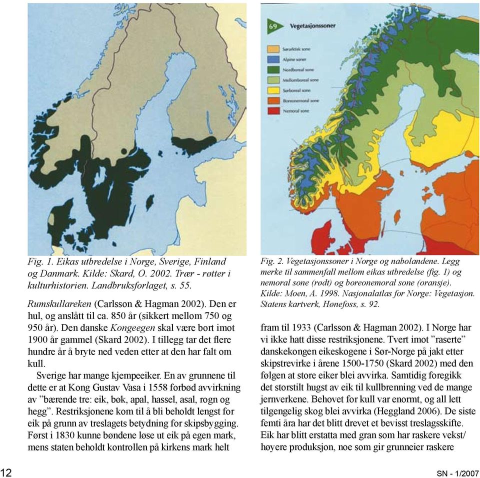 I tillegg tar det flere hundre år å bryte ned veden etter at den har falt om kull. Sverige har mange kjempeeiker.