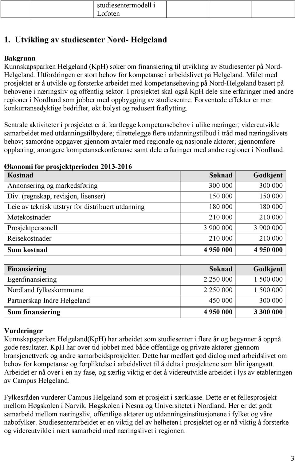 Målet med prosjektet er å utvikle og forsterke arbeidet med kompetanseheving på Nord-Helgeland basert på behovene i næringsliv og offentlig sektor.