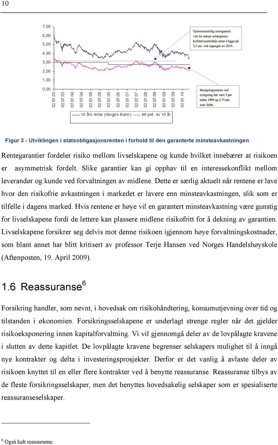 Dette er særlig aktuelt når rentene er lave hvor den risikofrie avkastningen i markedet er lavere enn minsteavkastningen, slik som er tilfelle i dagens marked.