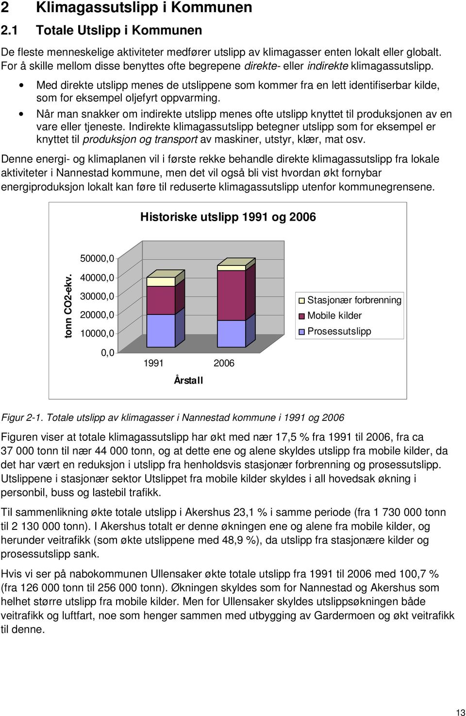 Med direkte utslipp menes de utslippene som kommer fra en lett identifiserbar kilde, som for eksempel oljefyrt oppvarming.