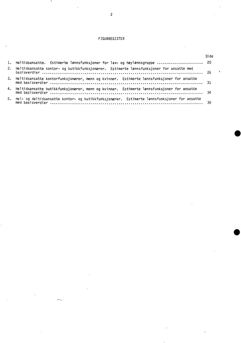 Heltidsansatte kontorfunksjonærer, menn og kvinner. Estimerte lønnsfunksjoner for ansatte med basisverdier 4.