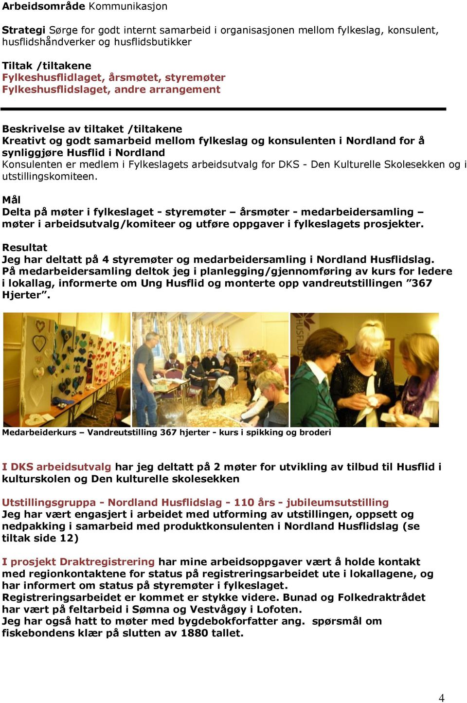 Nordland Konsulenten er medlem i Fylkeslagets arbeidsutvalg for DKS - Den Kulturelle Skolesekken og i utstillingskomiteen.