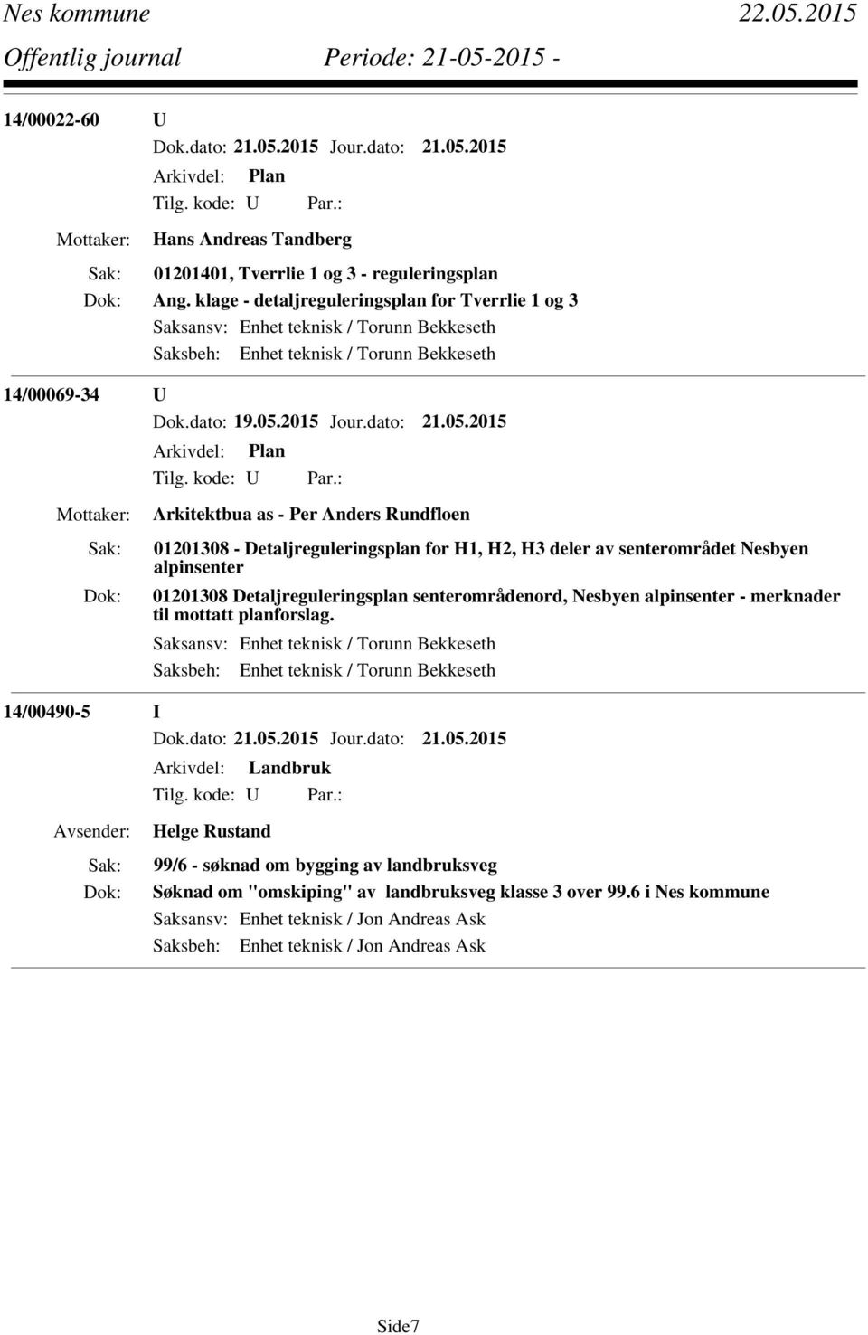 2015 Arkitektbua as - Per Anders Rundfloen 01201308 - Detaljreguleringsplan for H1, H2, H3 deler av senterområdet Nesbyen alpinsenter 01201308 Detaljreguleringsplan