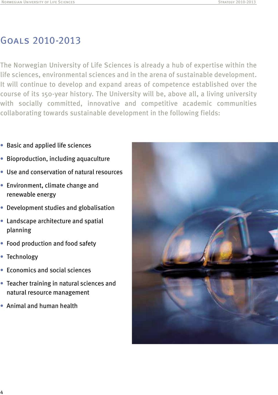 The University will be, above all, a living university with socially committed, innovative and competitive academic communities collaborating towards sustainable development in the following fields: