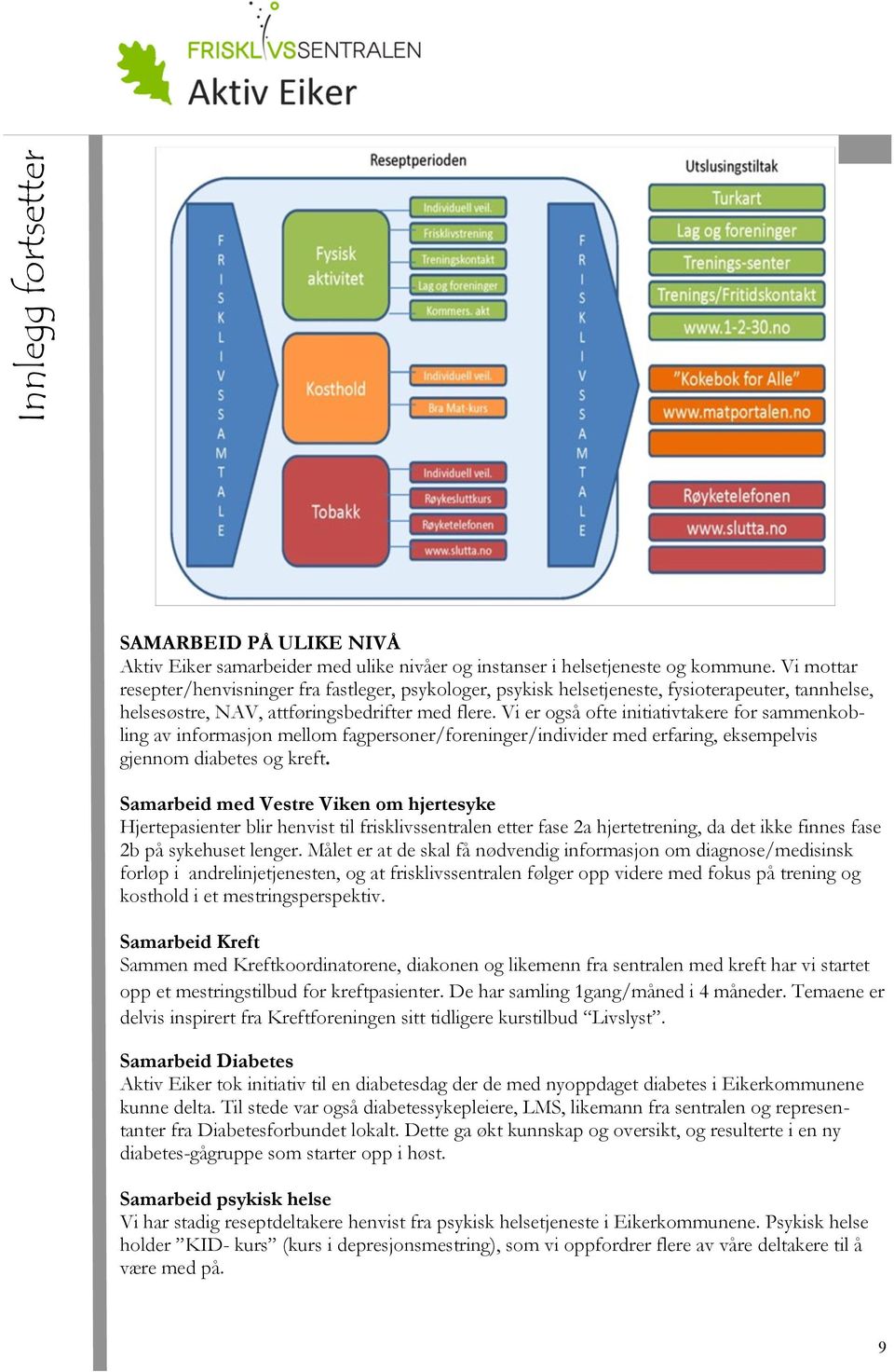 Vi er også ofte initiativtakere for sammenkobling av informasjon mellom fagpersoner/foreninger/individer med erfaring, eksempelvis gjennom diabetes og kreft.