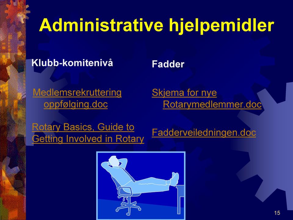 doc Rotary Basics, Guide to Getting Involved in