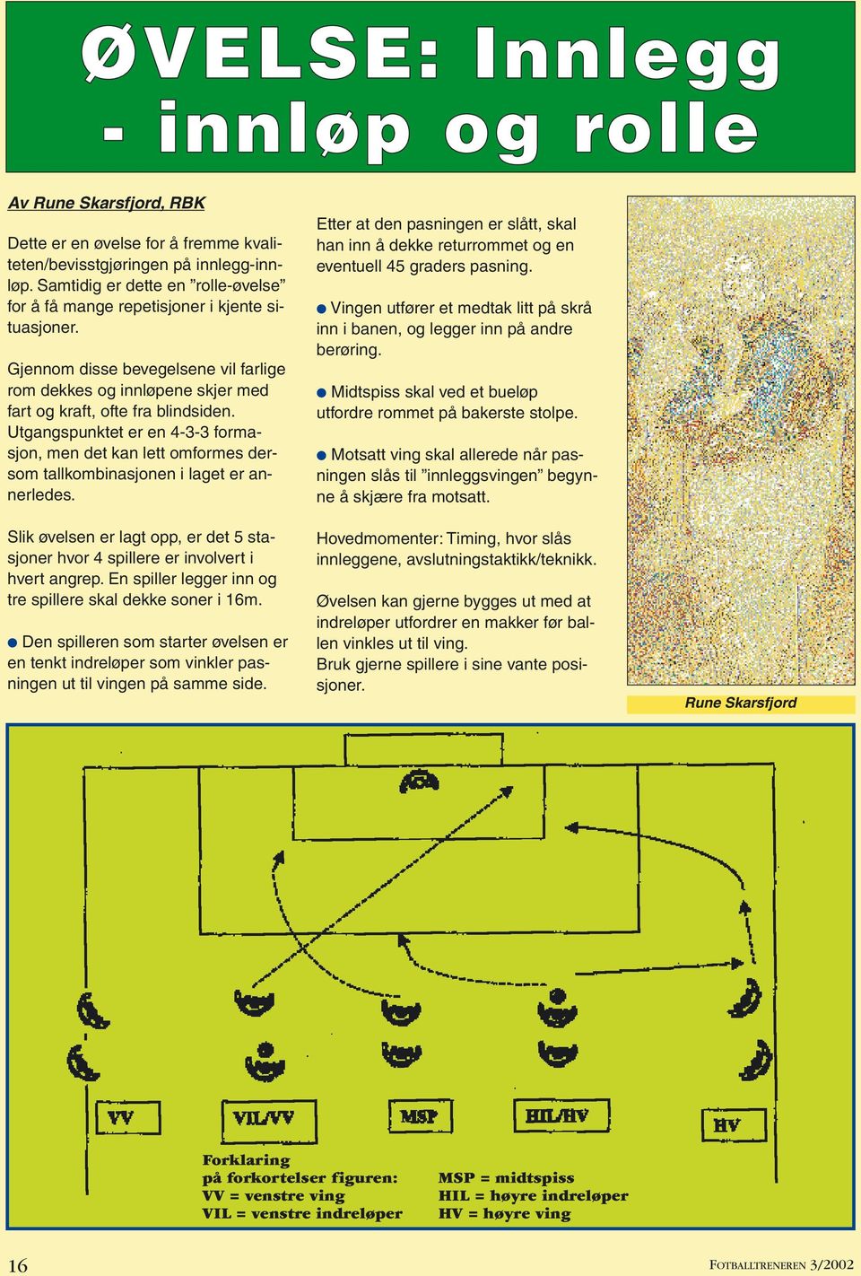 Utgangspunktet er en 4-3-3 formasjon, men det kan lett omformes dersom tallkombinasjonen i laget er annerledes.