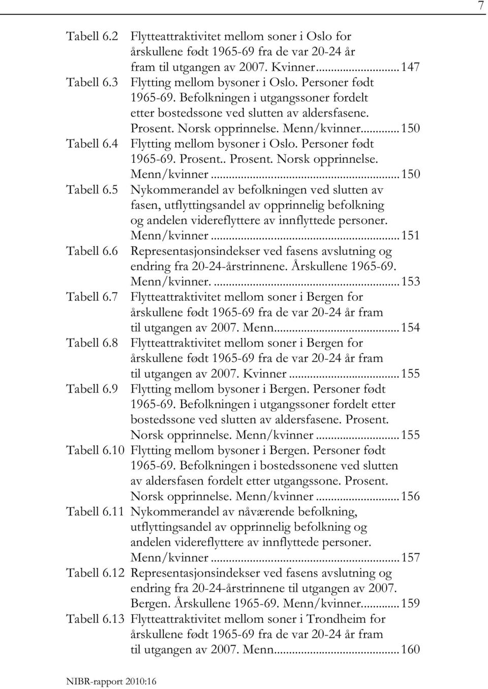 Personer født 1965-69. Prosent.. Prosent. Norsk opprinnelse. Menn/kvinner... 150 Tabell 6.