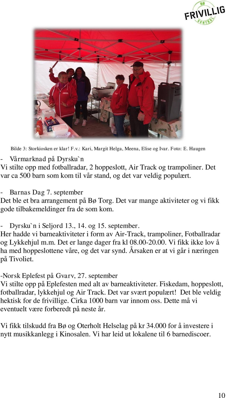 Det var mange aktiviteter og vi fikk gode tilbakemeldinger fra de som kom. - Dyrsku`n i Seljord 13., 14. og 15. september.