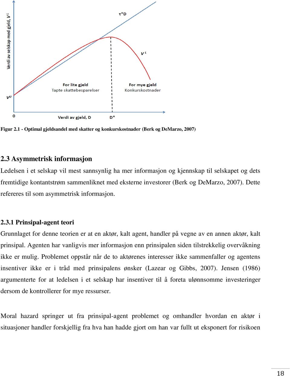 DeMarzo, 2007). Dette refereres til som asymmetrisk informasjon. 2.3.