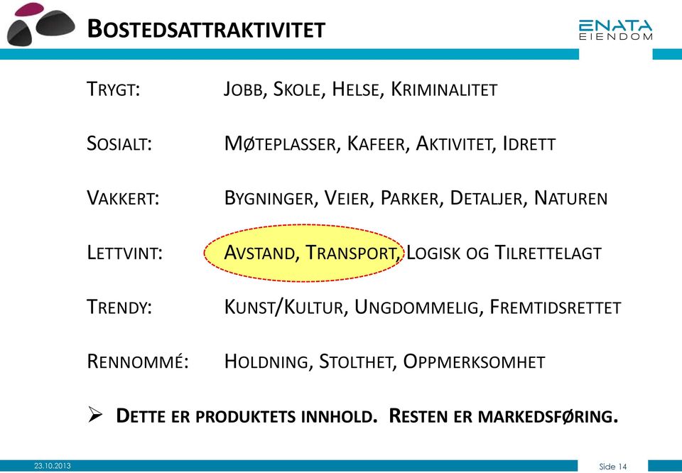 AVSTAND, TRANSPORT, LOGISK OG TILRETTELAGT KUNST/KULTUR, UNGDOMMELIG, FREMTIDSRETTET HOLDNING,