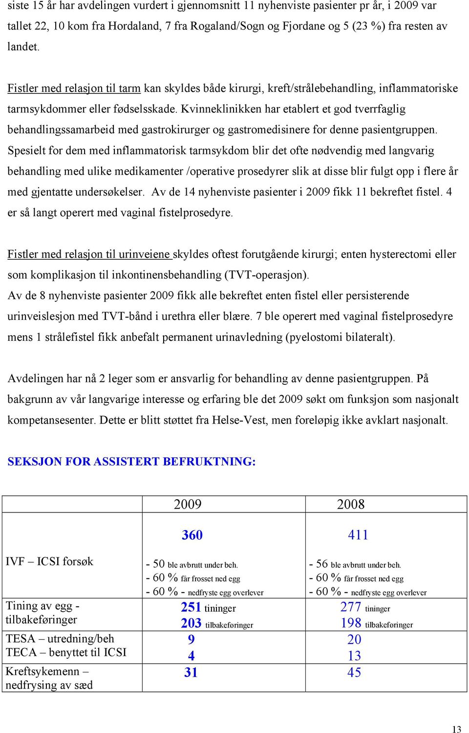 Kvinneklinikken har etablert et god tverrfaglig behandlingssamarbeid med gastrokirurger og gastromedisinere for denne pasientgruppen.