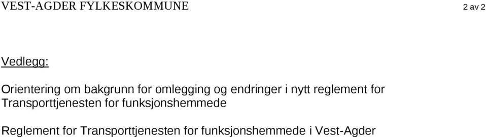 reglement for Transporttjenesten for funksjonshemmede