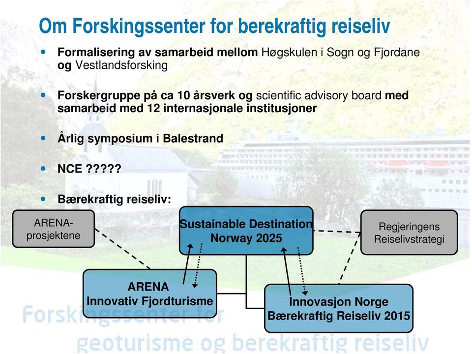 internasjonale institusjoner Årlig symposium i Balestrand NCE?