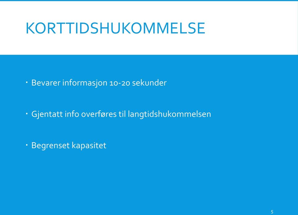 Gjentatt info overføres til