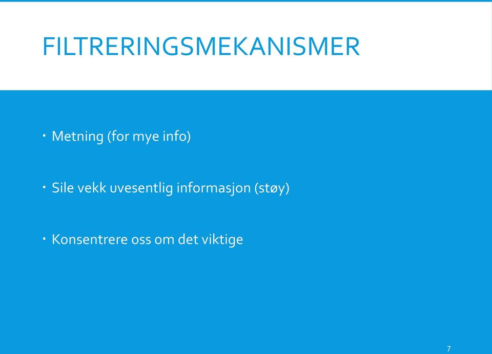 uvesentlig informasjon (støy)