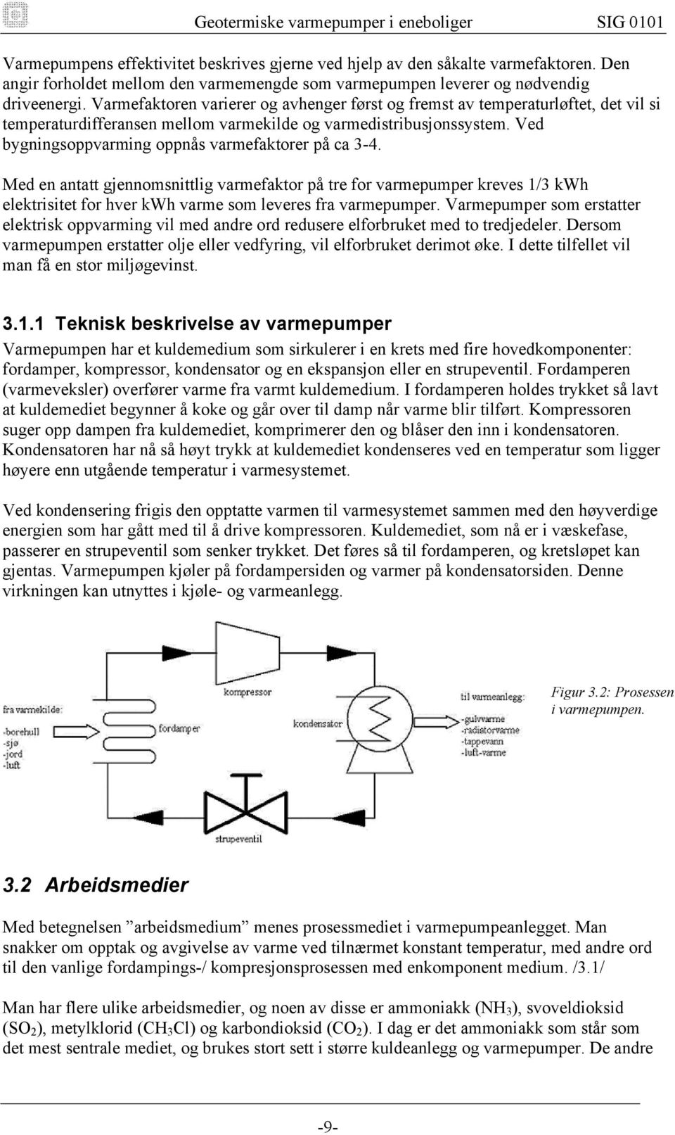 Ved bygningsoppvarming oppnås varmefaktorer på ca 3-4. Med en antatt gjennomsnittlig varmefaktor på tre for varmepumper kreves 1/3 kwh elektrisitet for hver kwh varme som leveres fra varmepumper.