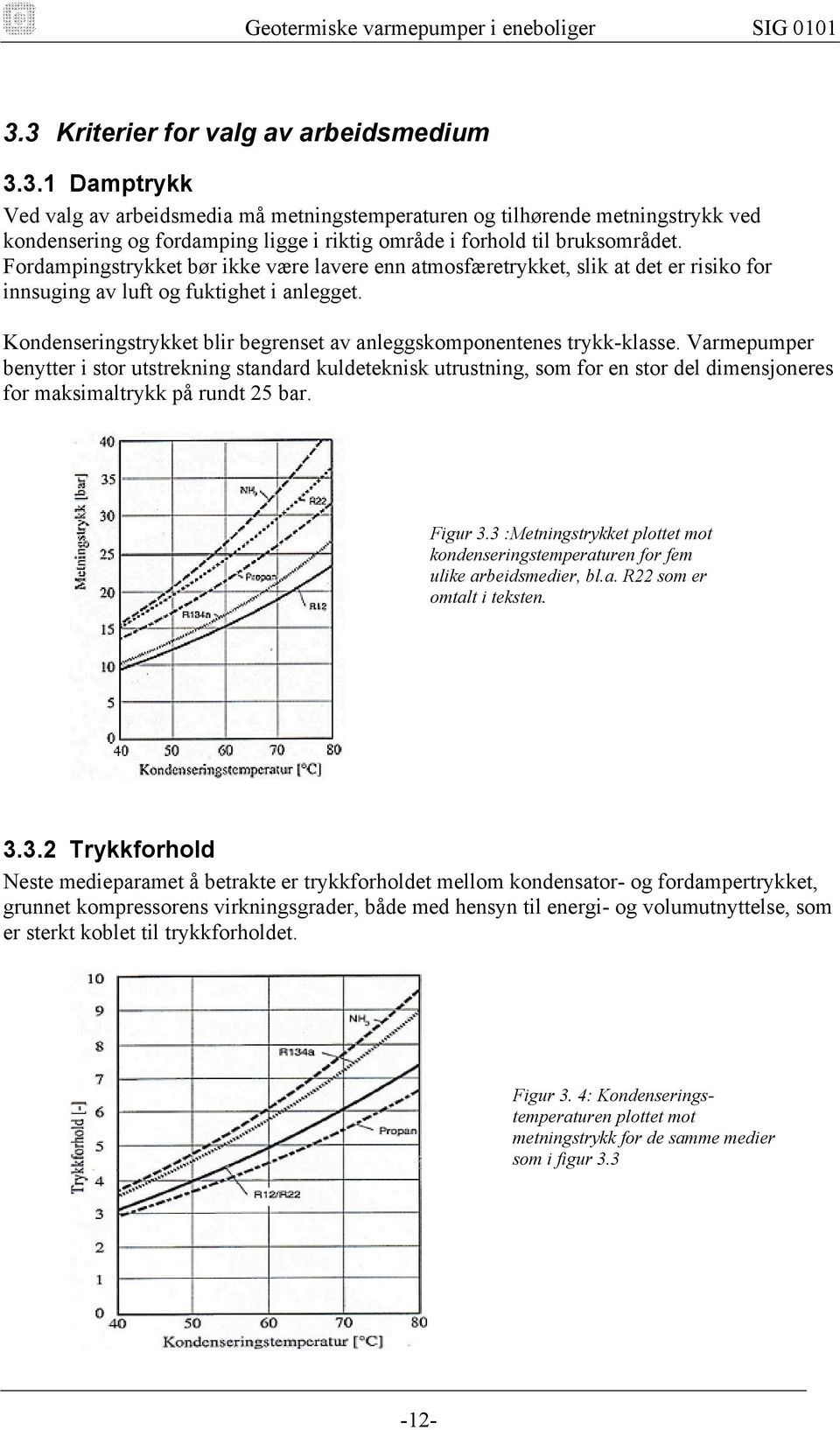 Kondenseringstrykket blir begrenset av anleggskomponentenes trykk-klasse.