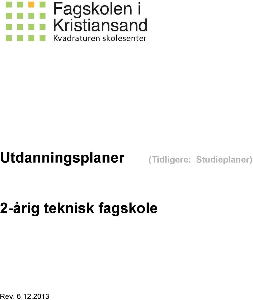 Studieplaner) 2-årig