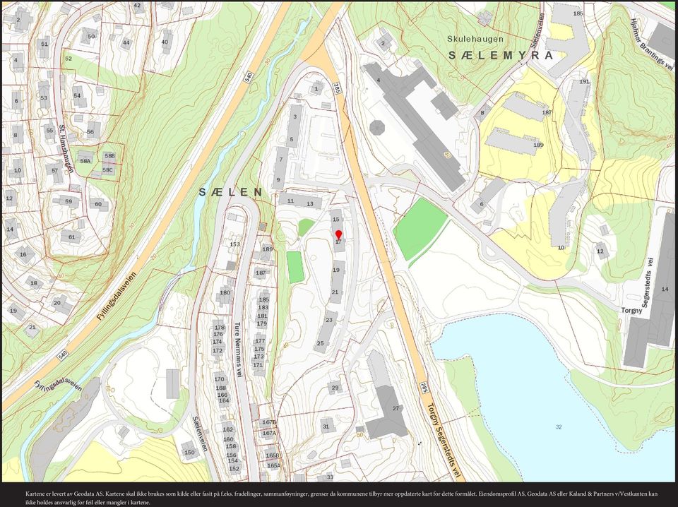 oppdaterte kart for dette formålet Eiendomsprofil AS, Geodata AS eller Kaland