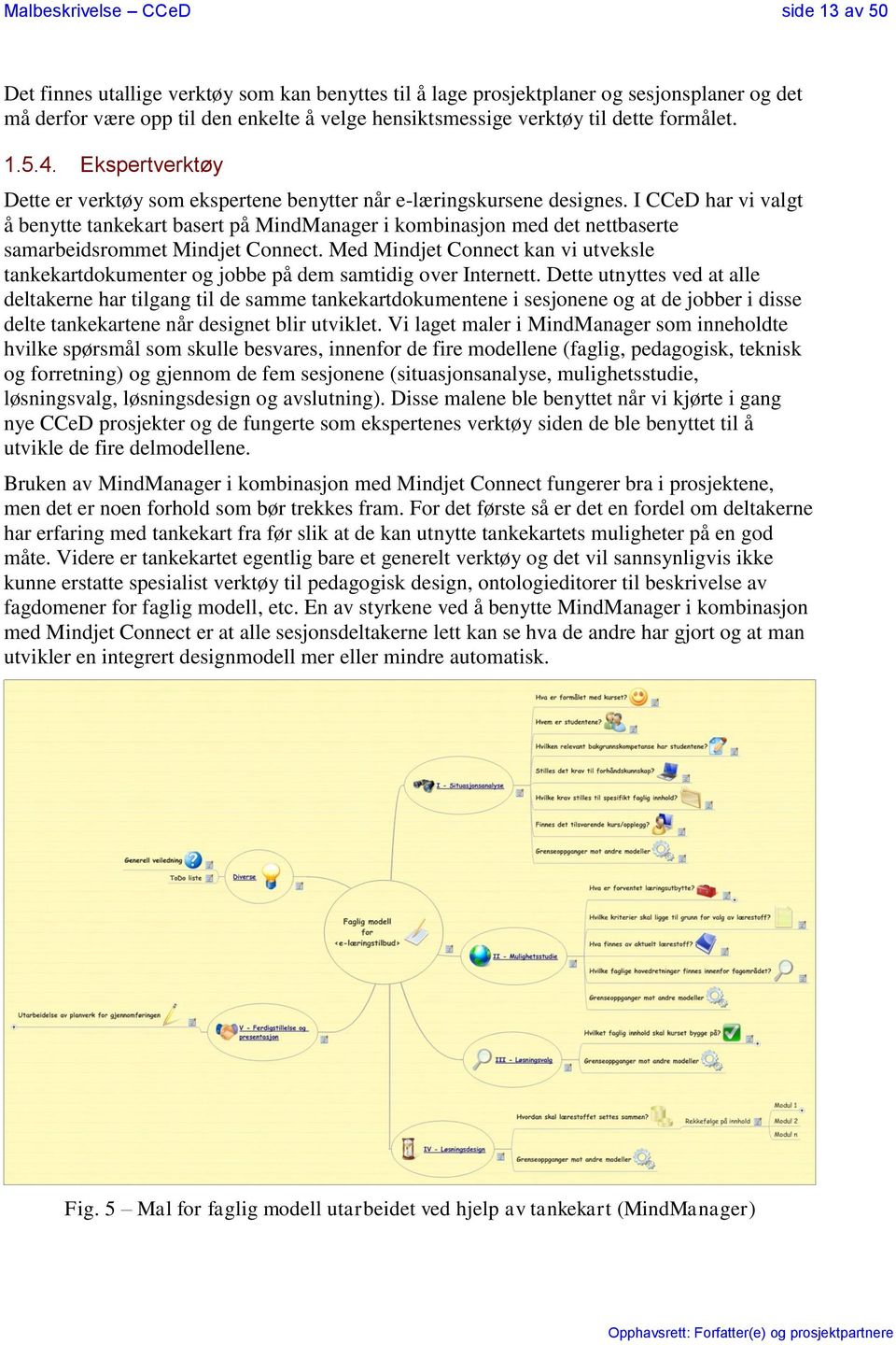 I CCeD har vi valgt å benytte tankekart basert på MindManager i kombinasjon med det nettbaserte samarbeidsrommet Mindjet Connect.