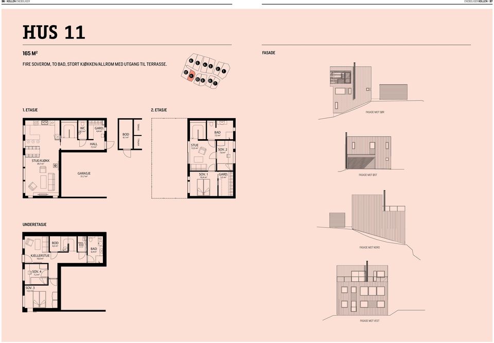 2, m 2 4,4 m 2 6,1 m 2 HALL 7,3 m 2 AVFALL SYKKEL 7, m 2 STUE 12,3 m 2 SOV.