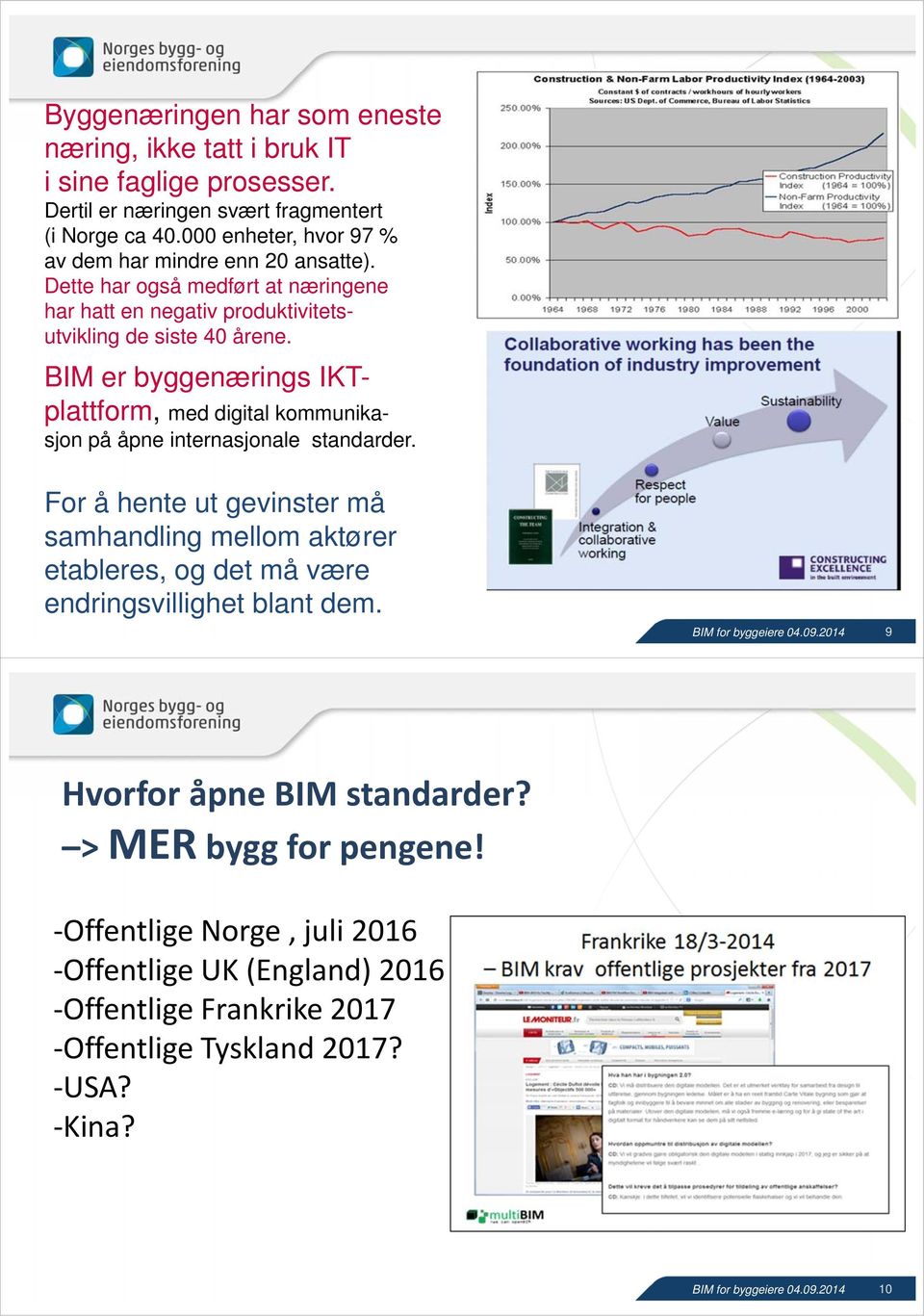 BIM er byggenærings IKTplattform, med digital kommunikasjon på åpne internasjonale standarder.