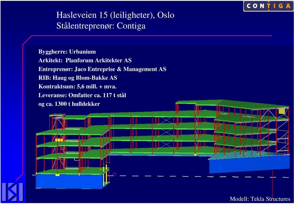 Management AS RIB: Haug og Blom-Bakke AS Kontraktsum: 5,6 mill. + mva.