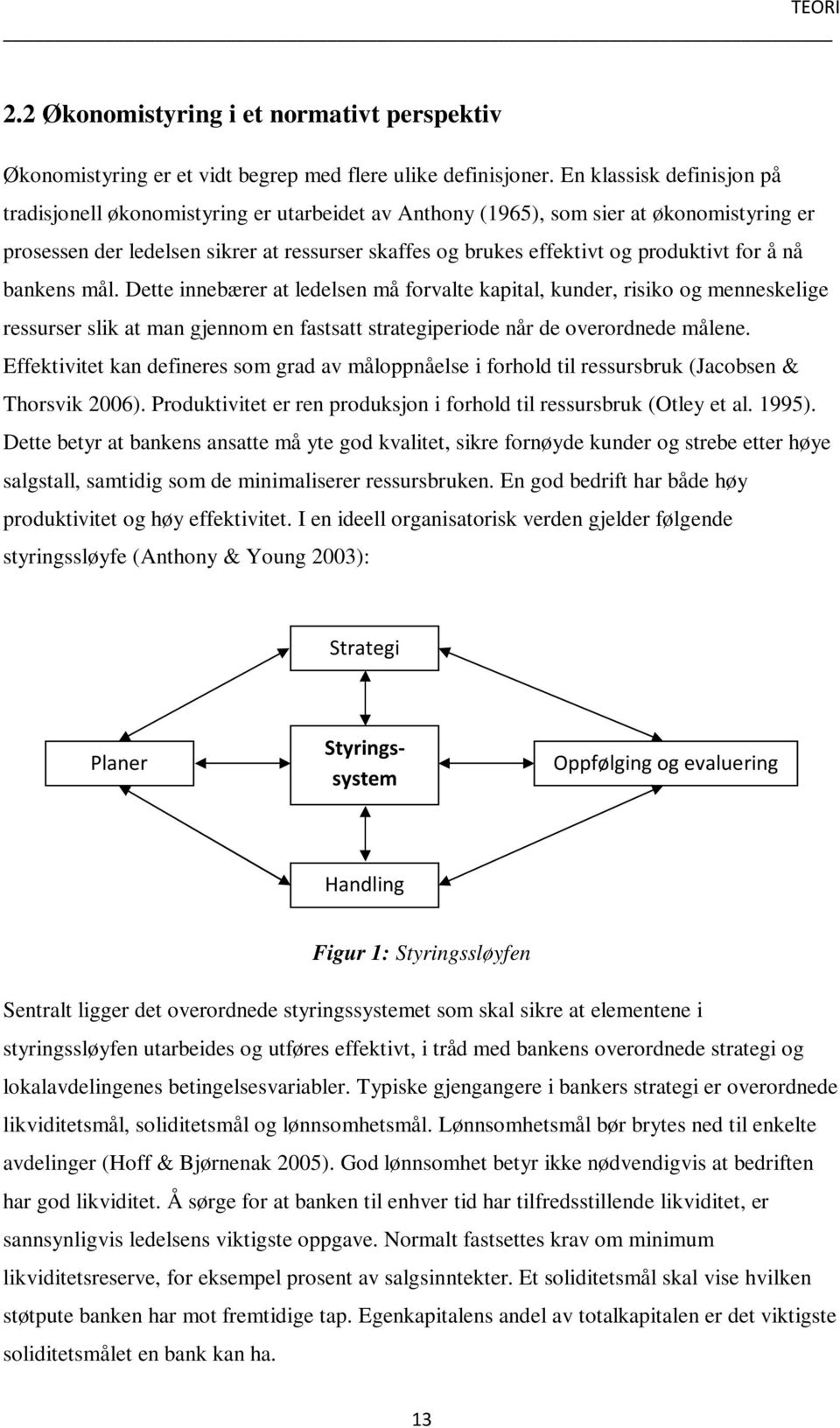 produktivt for å nå bankens mål. Dette innebærer at ledelsen må forvalte kapital, kunder, risiko og menneskelige ressurser slik at man gjennom en fastsatt strategiperiode når de overordnede målene.