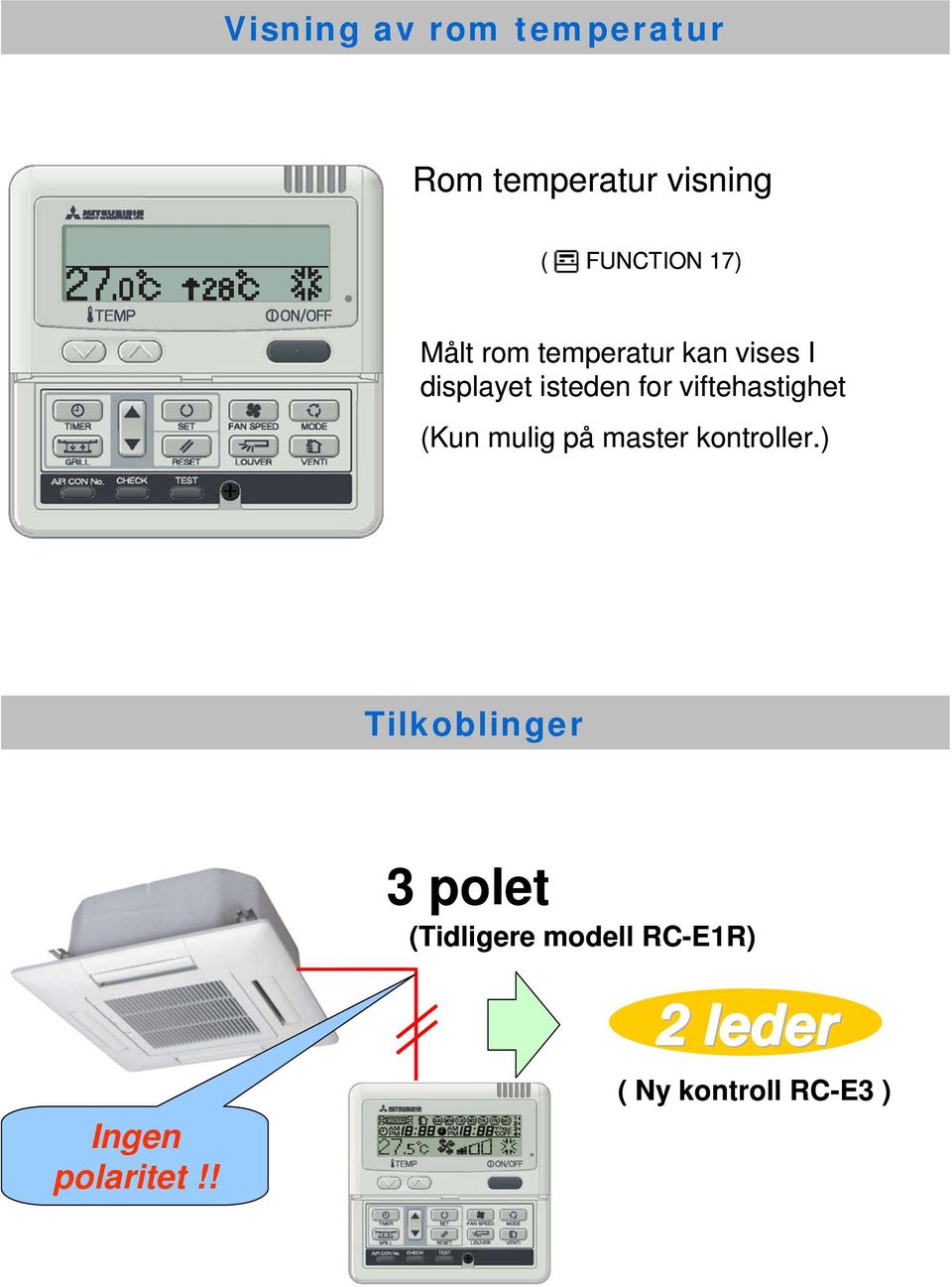 viftehastighet (Kun mulig på master kontroller.