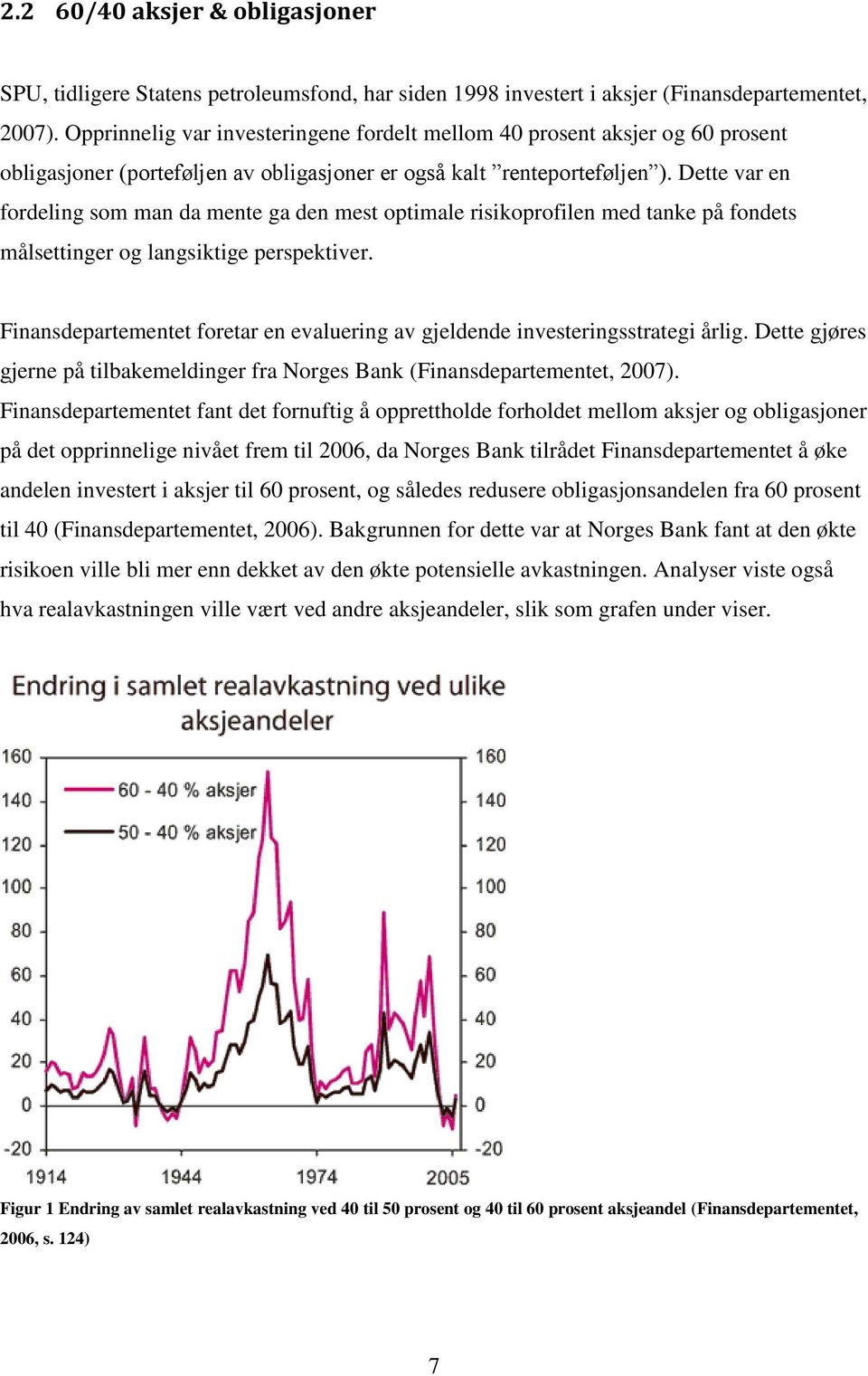 Dette var en fordeling som man da mente ga den mest optimale risikoprofilen med tanke på fondets målsettinger og langsiktige perspektiver.