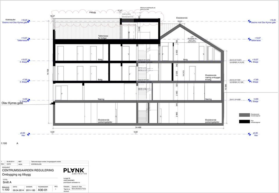 340 2 483 323 2 539 342 2 400 700 4 33 Loft: Muligheter for åpent opp i oppholdsrom.