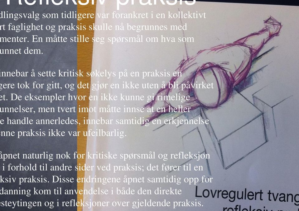 De eksempler hvor en ikke kunne gi rimelige nnelser, men tvert imot måtte innse at en heller handle annerledes, innebar samtidig en erkjennelse nne praksis ikke var ufeilbarlig.