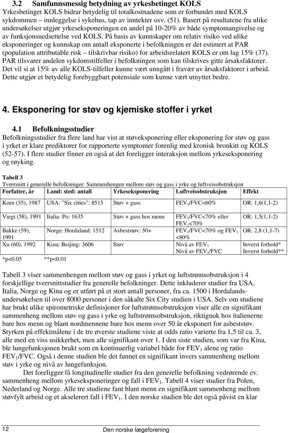 På basis av kunnskaper om relativ risiko ved ulike eksponeringer og kunnskap om antall eksponerte i befolkningen er det estimert at PAR (population attributable risk tilskrivbar risiko) for