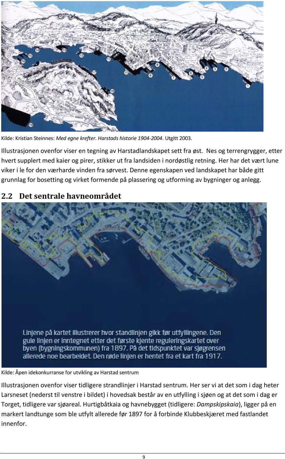 Denne egenskapen ved landskapet har både gitt grunnlag for bosetting og virket formende på plassering og utforming av bygninger og anlegg. 2.