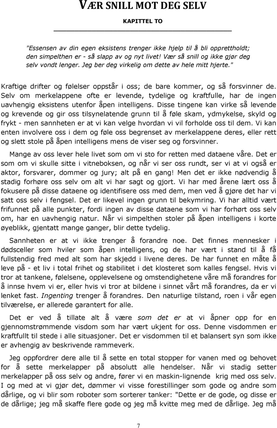 Selv om merkelappene ofte er levende, tydelige og kraftfulle, har de ingen uavhengig eksistens utenfor åpen intelligens.