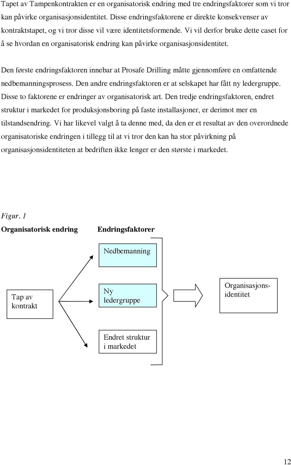 Vi vil derfor bruke dette caset for å se hvordan en organisatorisk endring kan påvirke organisasjonsidentitet.