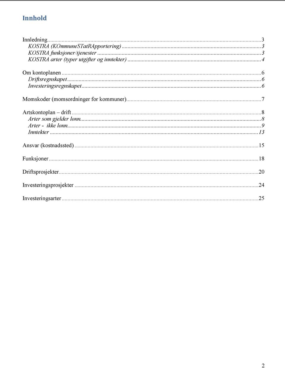 .. 6 Momskoder (momsordninger for kommuner)... 7 Artskontoplan drift... 8 Arter som gjelder lønn... 8 Arter - ikke lønn.